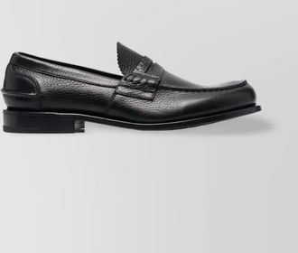 Premiata strap penny loafers round toe textured finish