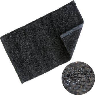 TJ Hughes Twinkle - Super Soft Bath Mat Luxury Bath Mat With Sparkle Detailing In Black - TJ Hughes