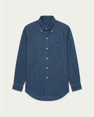 Fortela King Linen Striped Shirt in Blue at Nordstrom, Size Xx-Large Eu