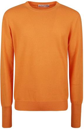 Ballantyne Plain Stitch Sweater - Heren - Cashmere truien - Oranje - L - Kasjmier - Truien & Vesten