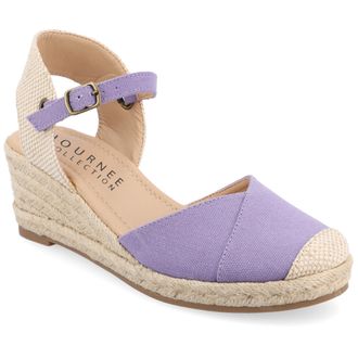 Journee Collection Women & apos;s Ashlyn Medium and Wide Width Espadrille Wedge Sandals