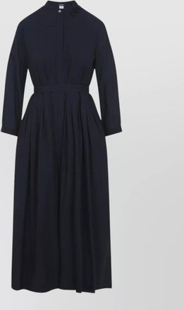 Max Mara cotton crystal-embellished belted flared midi dress