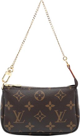 Louis Vuitton Pre-owned Womens Monogram Mini Pochette Accessoires - Brown Textile - One Size