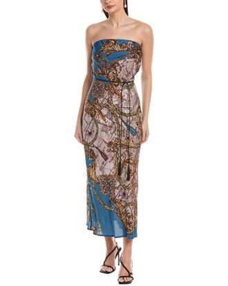 Marchesa Marchesa Rosa Strapless Twill Midi Dress