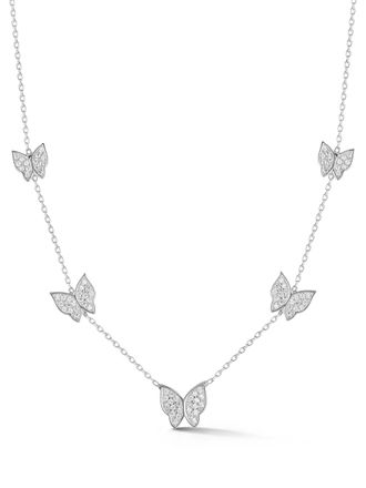 Glaze Jewelry Sterling Silver Butterfly Station Necklace
