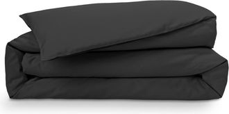 Emma Satijn Dekbedovertrek 140x200 cm Donkergrijs