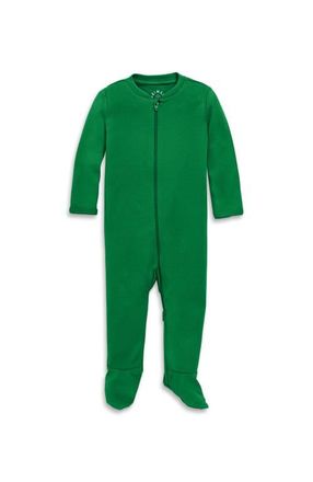 primary Baby Organic Zip Footie In Solid in Grass at Nordstrom, Size Newborn