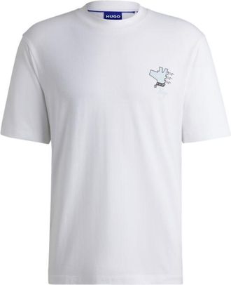 HUGO BOSS Cotton-jersey T-shirt with graphic prints