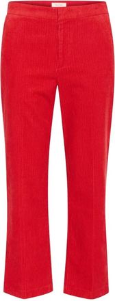 Part Two Soffy Broek - Dames - Straight fit broeken - Rood - XS - Katoen - Broeken