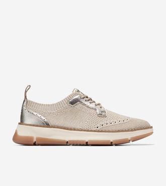Cole Haan Womens ZER&Oslash;GRAND Rella Stitchlite Oxford Shoes - Beige Size 10.5