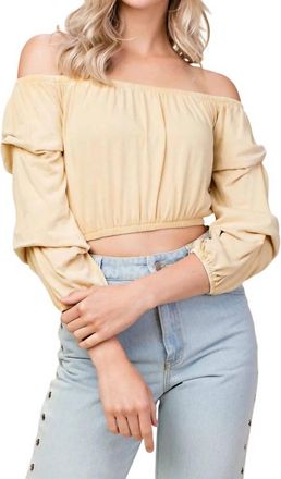 Honey Punch Wild Child Crop Top In Honey