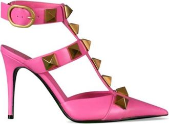 Valentino Garavani Roman Stud Pumps - Dames - Pumps - Roze - 35 1/2 EU - Leer - Schoenen