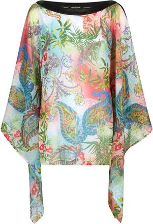 Roberto Cavalli Overhemden, Dames, Veelkleurig, ONE Size, Polyester, Dames Top