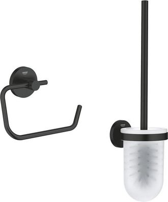 GROHE Start Set Escobillero + Dispensador De Papel De Pared, Negro Mate (411852430 Blackset1) - Grohe