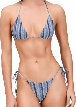 Devon Windsor Coco Triangle Bikini Top In Atlantic