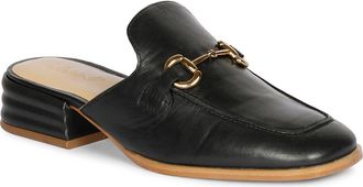 SaintG Savannah Moc Toe Loafer Mule in Black at Nordstrom, Size 5