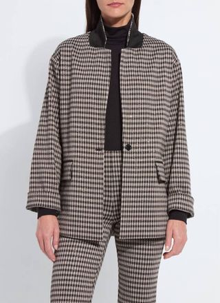 Lyss&eacute; Colleen Metallic Relaxed Blazer In Silver Foil