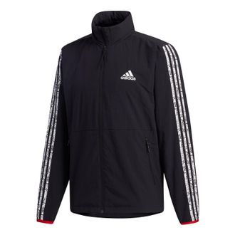 adidas VD Windbreaker Stripe Casual Sports Jacket Black GV5151
