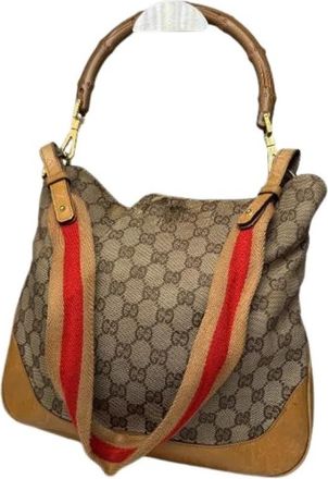 Gucci Pre-owned Vintage Schoudertas - Dames - Vintage Schoudertas - Beige - ONE Size - Leer - Vintage