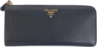 Prada Pre-owned Wallets, female, Black, Size: ONE SIZE Pre-owned Leather wallets