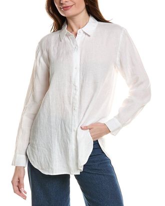 Eileen Fisher Eileen Fisher Classic Collar Linen Long Shirt