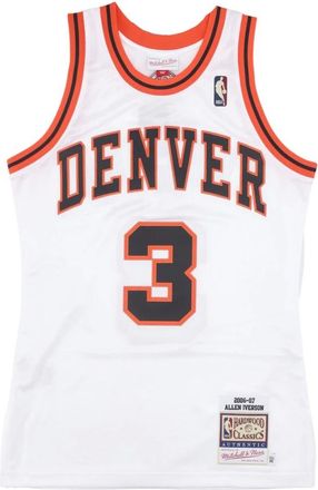 Mitchell & Ness Sportswear, male, White, Size: XL Denver Nuggets Basketball Tank Top