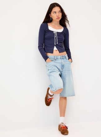 Twik Womens Layered effect buttoned T-shirt