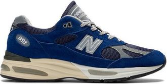 New Balance Unisex Made in UK 991v2 en Azul, Gamuza/Malla, Talla 38.5