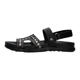Maruti Elora Sandalen - Dames - Schoenen - Zwart - Maat: 39 EU Leer