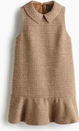 H&M Kleid mit Strukturmuster - Beige