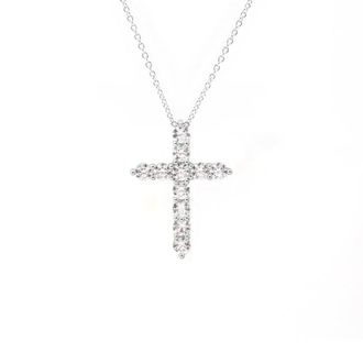 Say It With The Amara Signature Cross Pendant Necklace - Silver | Size: 18 inches