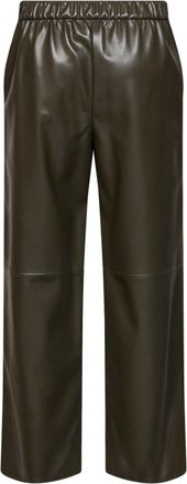 Max Mara Womens Trousers Smmamati Coated Jersey Green Polyester
