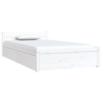 Berkfield Home Beautiful Bed Frame with Drawers White 90x190 cm Single
