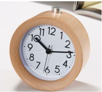 OEM Nazalus - Gran Oferta - Despertador Matutino A Pilas, Reloj De Madera, Alarma Silenciosa, Alarma Sonora Para El Ascenso De Las Manecillas