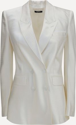 Tom Ford Blazer doppiopetto in raso a pois Woman 36