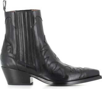 Sartore Parma Texan Boot - Dames - Cowboylaarzen - Zwart - 37 EU - Leer - Schoenen