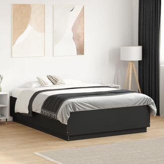 vidaXL Giroletto Nero 135x190 Cm In Legno Multistrato - Vidaxl
