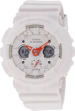 Casio G-Shock World Time Quartz Analog-Digital White Dial Ladies Watch GMA-S120SA-7A1DR