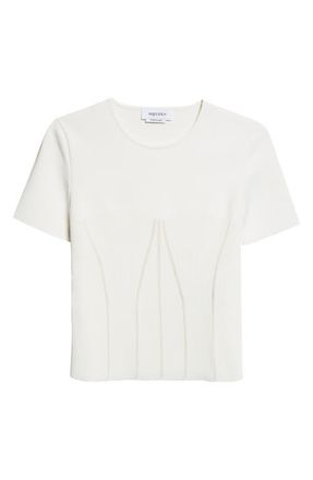 Alexander McQueen Rib T-Shirt in Ivory at Nordstrom, Size 10 Us