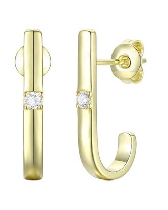 Rachel Glauber 14K Plated Cz Earrings