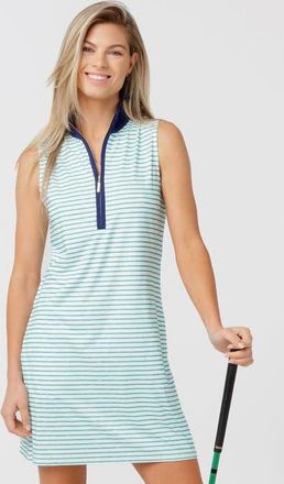 Cabana Life 1/4 Zip Sleeveless Sport Dress in Flora at Nordstrom, Size X-Small