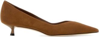 Stuart Weitzman Brown Pointed Tow Pumps