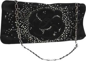 Chanel Pre-owned Vintage Accessoire Etui - Dames - Vintage Clutch - Zwart - ONE Size - Satijn - Vintage