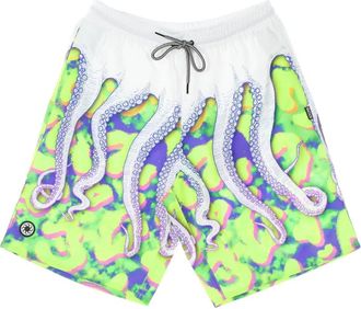 Octopus Bermuda Boardshorts met elastische taille - Heren - Strandmode - Veelkleurig - L - Polyester - Badmode