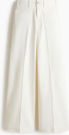 H&M Wide High Jeans - White
