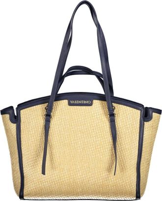 Valentino Tassen, Dames, Beige, ONE Size, Katoen, Demetra Tote