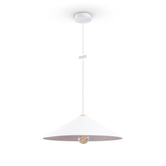 Paco Home Paco Home - L&aacute;mpara Suspensi&oacute;n Mesa Comedor Colgante Cocina Metal E27 Blanco Madera, &Oslash;42cm