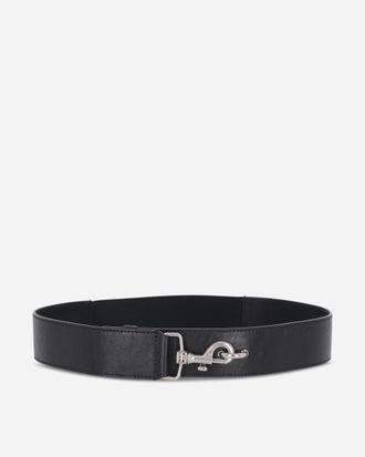 Dries Van Noten Elasticated Leather Belt Black