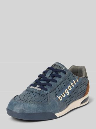 Bugatti Sneaker mit Label-Print Modell Trevor in Blau, Gr&ouml;&szlig;e 45
