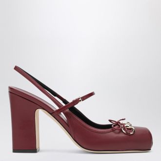 Gucci D&eacute;collet&eacute; slingback Rosso Ancora con Morsetto